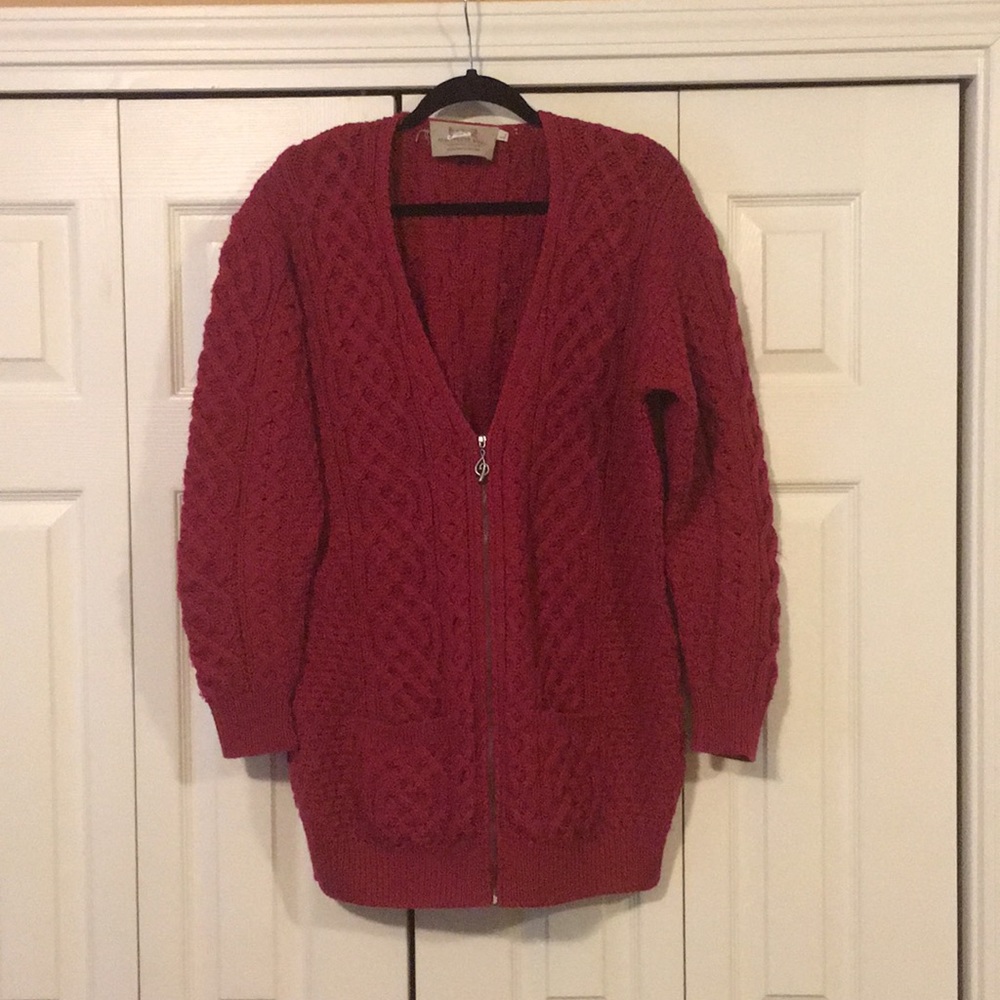 Aran Sweater Market V-Neck Tunic Cardigan